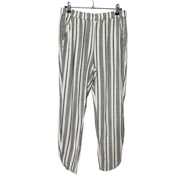 Marine Layer Pants Women’s Small Striped Cropped Dolphin Hem Casual - Picture 1 of 11